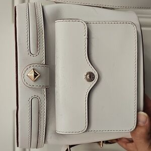 Elegant, White, Faux Leather, Crossbody Bag, Binocular, Travel, Fun, Unique, Y2k